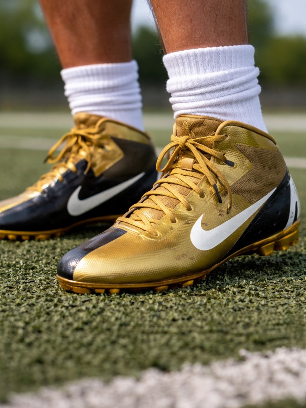 Nike Vapor Talon Elite 3/4 TD Gold Football Cleats Men’s 11.5 Promo Sample Rare